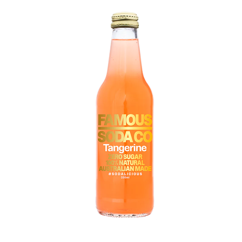 Famous Soda Co Tangerine - 6 x 330ml Bottles