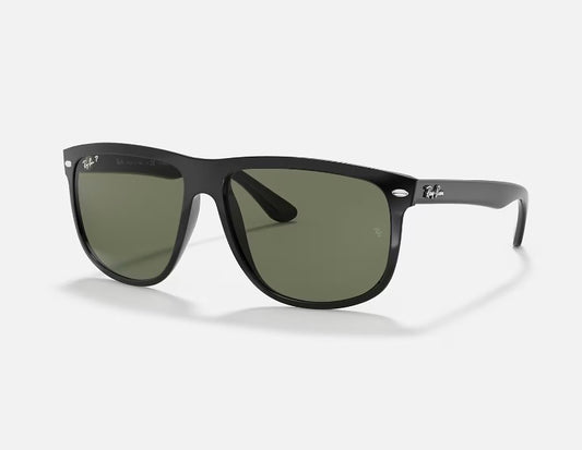 Ray-Ban Boyfriend 0RB4147 Polished Black frame Dark Green Lenses