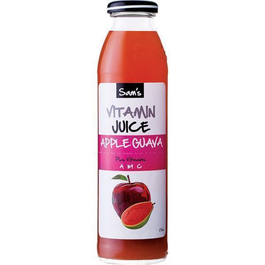 Sam's Vitamin Juice Apple Guava 375ml x12