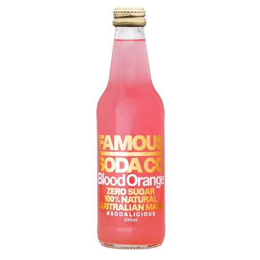 Famous Soda Co Blood Orange - 12 x 330ml Bottles