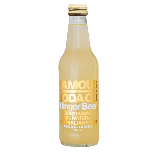 Famous Soda Co Ginger Beer - 12 x 330ml Bottles