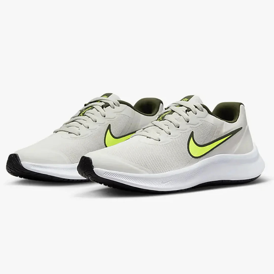 Nike Star Runner 3 Grade School Unisex Shoes Cream Gray DA2776-011